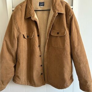 J. Crew Tan Camel Corduroy Sherpa Lined Jacket Size Men’s XL
